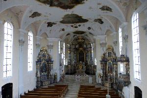 Stuckdecke der Pfarrkirche St. Alexius in Herbolzheim wird notgesichert